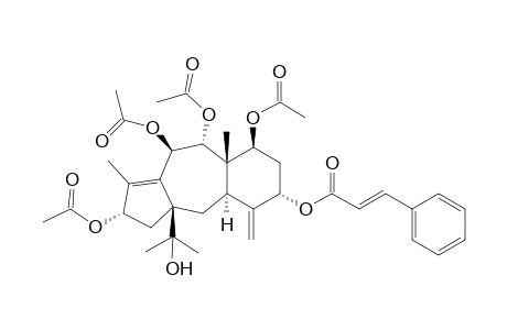 (E)-3-phenylacrylic acid [(2S,4R,5R,5aS,6S,8S,9aR,10aS)-2,4,5,6-tetraacetoxy-10a-(1-hydroxy-1-methyl-ethyl)-3,5a-dimethyl-9-methylene-2,4,5,6,7,8,9a,10-octahydro-1H-benzo[g]azulen-8-yl] ester