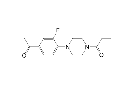 1-[3-Fluoro-4-(4-propionyl-1-piperazinyl)phenyl]ethanone