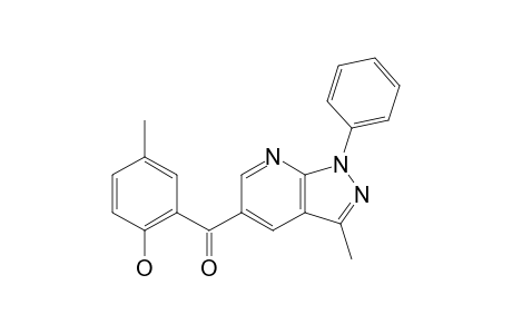 3-(2-HYDROXY-5-METHYLBENZOYL)-5-METHYL-7-PHENYLPYRAZOLO-[3,4-B]-PYRIDINE