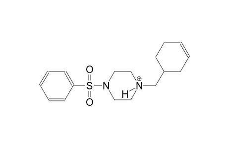 1-(3-cyclohexen-1-ylmethyl)-4-(phenylsulfonyl)piperazin-1-ium