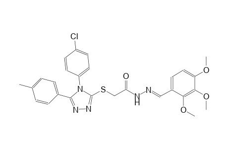2-{[4-(4-chlorophenyl)-5-(4-methylphenyl)-4H-1,2,4-triazol-3-yl]sulfanyl}-N'-[(E)-(2,3,4-trimethoxyphenyl)methylidene]acetohydrazide