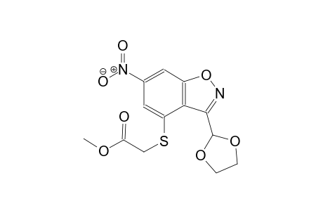 (3-[1,3]Dioxolan-2-yl-6-nitro-benzo[d]isoxazol-4-ylsulfanyl)-acetic acid methyl ester