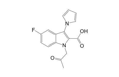 1H-Indole-2-carboxylic acid, 5-fluoro-1-(2-oxopropyl)-3-(1H-pyrrol-1-yl)-