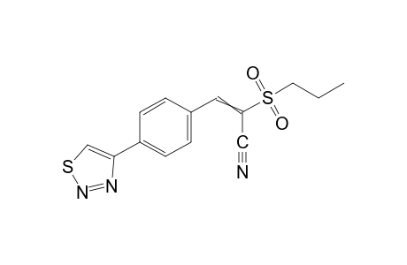 alpha-(propylsulfonyl)-p-(1,2,3-thiadiazol-4-yl)cinnamonitrile