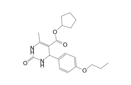 cyclopentyl 6-methyl-2-oxo-4-(4-propoxyphenyl)-1,2,3,4-tetrahydro-5-pyrimidinecarboxylate