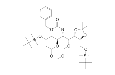 (3S,4R,5R,6S,7S)-3-Acetoxy-4-[(benzyloxy)carbonyl]amino]-1,8-bis[(tert-butyldimethylsilyl)oxy]-6,7-(isopropylidenedioxy)-5-(methoxymethoxy)octane