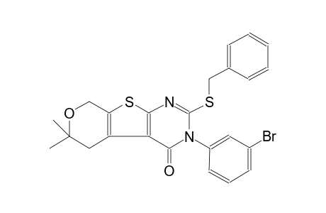 2-(benzylsulfanyl)-3-(3-bromophenyl)-6,6-dimethyl-3,5,6,8-tetrahydro-4H-pyrano[4',3':4,5]thieno[2,3-d]pyrimidin-4-one