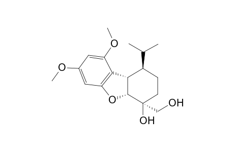 (1R,4S,4aR,9bS)-1-isopropyl-7,9-dimethoxy-4-methylol-2,3,4a,9b-tetrahydro-1H-dibenzofuran-4-ol