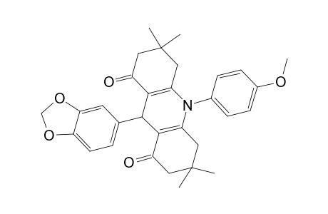 9-(1,3-benzodioxol-5-yl)-10-(4-methoxyphenyl)-3,3,6,6-tetramethyl-3,4,6,7,9,10-hexahydro-1,8(2H,5H)-acridinedione