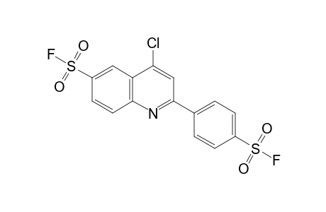 4-Chloro-2-[p-(fluorosulfonyl)phenyl]-6-quinolinesulfonyl fluoride