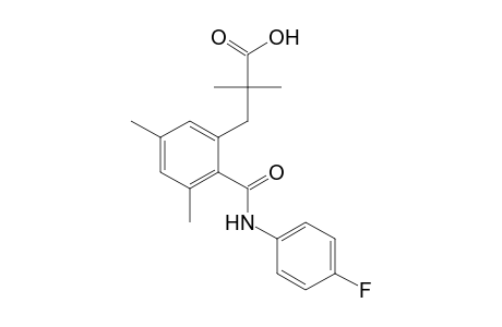 2-[(p-FLUOROPHENYL)CARBAMOYL]-alpha,alpha,3,5-TETRAMETHYLHYDROCINNAMIC ACID