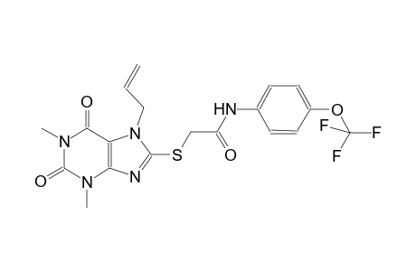 acetamide, 2-[[2,3,6,7-tetrahydro-1,3-dimethyl-2,6-dioxo-7-(2-propenyl)-1H-purin-8-yl]thio]-N-[4-(trifluoromethoxy)phenyl]-