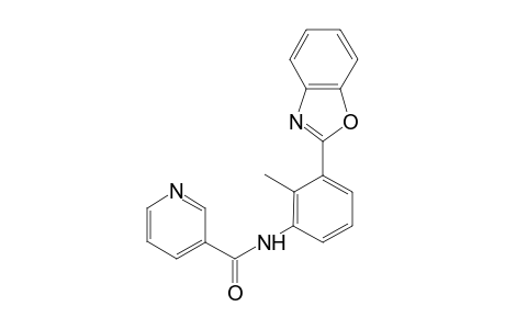 3-pyridinecarboxamide, N-[3-(2-benzoxazolyl)-2-methylphenyl]-