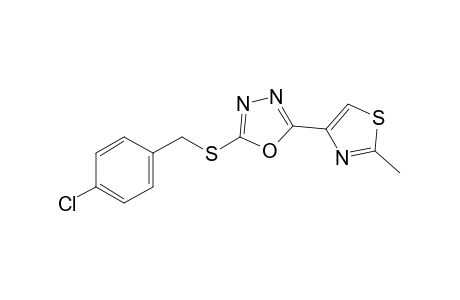 2-[(p-chlorobenzyl)thio]-5-(2-methyl-4-thiazolyl)-1,3,4-oxadiazole