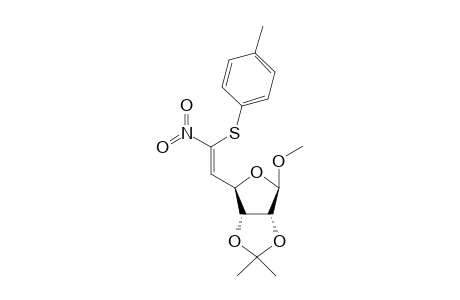 Methyl 5,6-Dideoxy-2,3-O-isopropylidene-6-nitro-6-[(4'-methylphenyl)thio]-.beta.,D-ribo-hex-5(Z)-enofuranoside