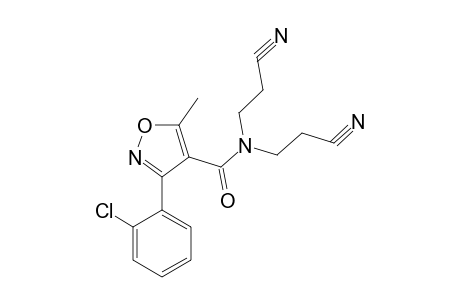 N,N-bis(2-cyanoethyl)-3-(o-chlorophenyl)-5-methyl-4-isoxazolecarboxamide