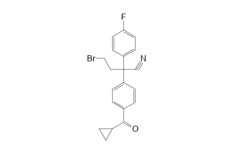 4-bromo-2-[p-(cyclopropylcarbonyl)phenyl]-2-(p-fluorophenyl)-butyronitrile