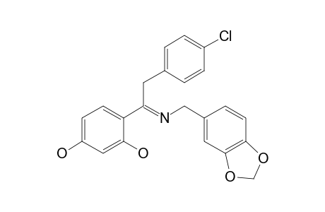 N-[2,4-Dihydroxyphenyl-p-chlorobenzylmethylene]piperonylamine