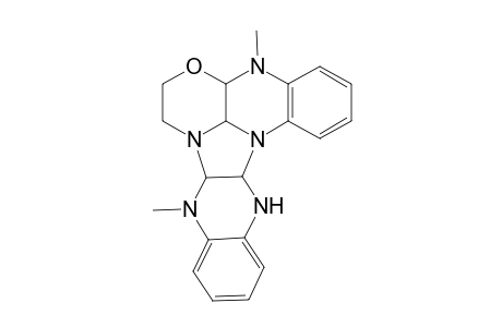 5,10-Dimethyl-15H-5, 5a,6,7,8,9,9a,10,15,15a,15,16a-dodecahydroquinoxalino[2',3':4,5]-imidazo[1,2,3-d,e][1,4]oxazino[2,3-b]-quinoxaline