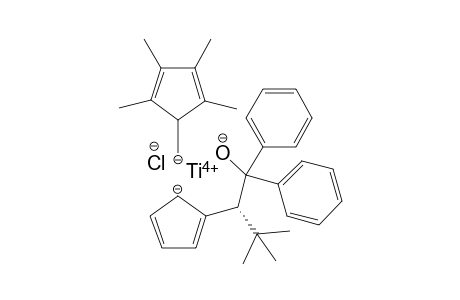 Titanium(IV) (2,3,4,5-tetramethylcyclopenta-2,4-dien-1-yl)methanide (R)-2-(3,3-dimethyl-1-oxido-1,1-diphenylbutan-2-yl)cyclopenta-2,4-dien-1-ide chloride