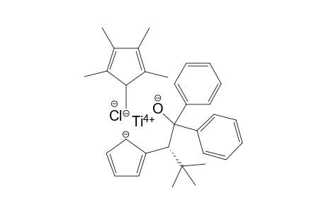 Titanium(IV) (2,3,4,5-tetramethylcyclopenta-2,4-dien-1-yl)methanide (R)-2-(3,3-dimethyl-1-oxido-1,1-diphenylbutan-2-yl)cyclopenta-2,4-dien-1-ide chloride