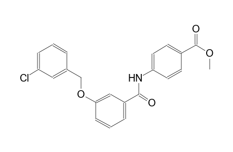 Benzoic acid, 4-[[3-[(3-chlorophenyl)methoxy]benzoyl]amino]-, methyl ester