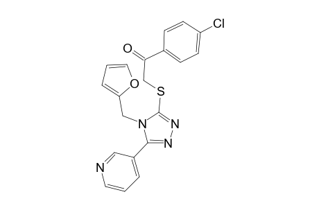 1-(4-chlorophenyl)-2-{[4-(2-furylmethyl)-5-(3-pyridinyl)-4H-1,2,4-triazol-3-yl]sulfanyl}ethanone