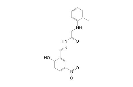 N'-[(E)-(2-Hydroxy-5-nitrophenyl)methylidene]-2-(2-toluidino)acetohydrazide