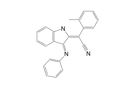 (E)-2-[1-Cyano-1-(2-tolyl)methylidene]-3-phenylimino-2,3-dihydro-1H-indole