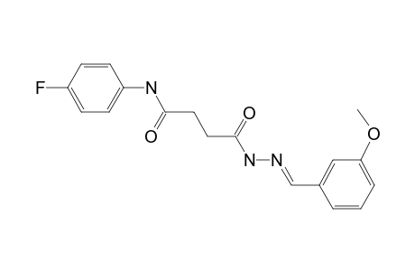 N-(4-fluorophenyl)-N'-[(E)-(3-methoxyphenyl)methyleneamino]butanediamide