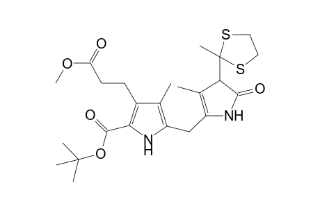 1H-Pyrrole-3-propanoic acid, 5-[[4,5-dihydro-3-methyl-4-(2-methyl-1,3-dithiolan-2-yl)-5-oxo-1H-pyrrol-2-yl]methyl]-2-[(1,1-dimethylethoxy)carbonyl]-4-methyl-, methyl ester