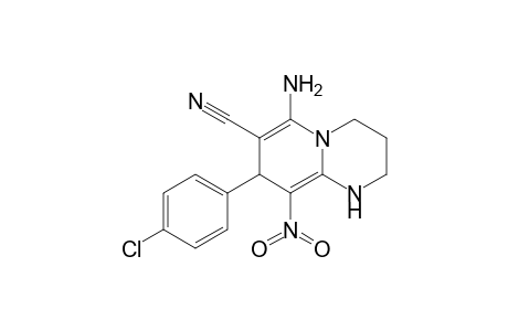 6-Amino-8-(4-chlorophenyl)-9-nitro-1,3,4,8-tetrahydro-2Hpyrido[1,2-a]pyrimidine-7-carbonitrile