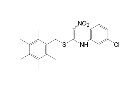 m-chloro-N-{2-nitro-1-[(2,3,4,5,6-pentamethylbenzyl)thio]vinyl}aniline