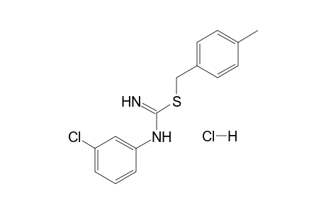 3-(m-chlorophenyl)-2-(p-methylbenzyl)-2-thiopseudourea, monohydrochloride