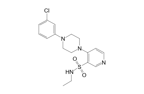 4-[4-(m-chlorophenyl)-1-piperazinyl]-N-ethyl-3-pyridinesulfonamide