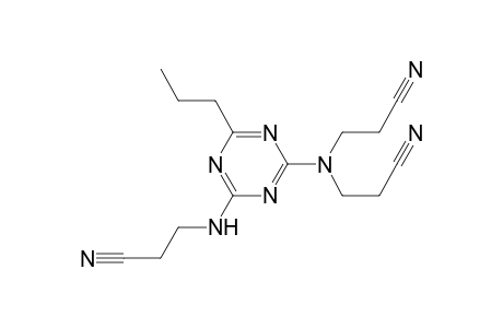 3-[[4-[bis(2-cyanoethyl)amino]-6-propyl-s-triazin-2-yl]amino]propionitrile