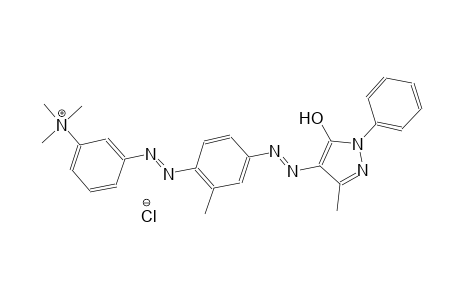 Benzenaminium, 3-[[4-[(4,5-dihydro-3-methyl-5-oxo-1-phenyl-1H-pyrazol-4-yl)azo]-2-methylphenyl]azo]-N,N,N-trimethyl-, chloride