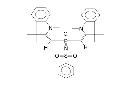 bis(1,3,3-Trimethylindolin-2-ylidenemethyl)phenylsulphonyliminochlorophosphine (isomer mixture)