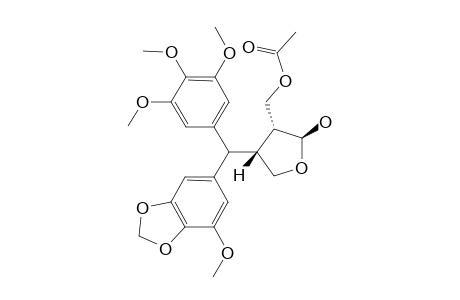 2,3-TRANS-3,4-CIS-3-ACETOXYMETHYL-4-[(5-METHOXY-3,4-METHYLENEDIOXYPHENYL)-(3,4,5-TRIMETHOXYPHENYL)-METHYL]-TETRAHYDROFURAN-2-OL