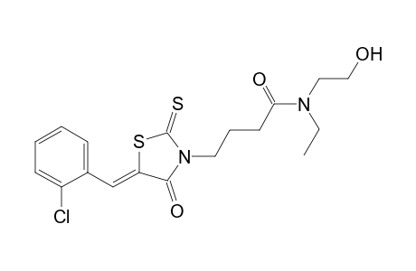 4-[(5Z)-5-(2-chlorobenzylidene)-4-oxo-2-thioxo-1,3-thiazolidin-3-yl]-N-ethyl-N-(2-hydroxyethyl)butanamide