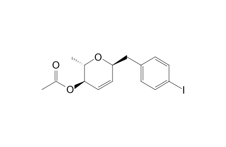 4'-(5-O-Acetyl-2,6-anhydro-1,3,4,7-tetradeoxy-.beta.,L-erythro-hept-3-enitol-1-yl)iodobenzene