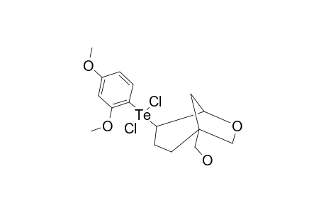 2',4'-DIMETHOXYPHENYL-(CIS-1-HYDROXYMETHYL-TRANS-6-OXABICYClO-[3.2.1]-OCT-4-YL)-TELLURIUM-(4)-DICHLORIDE