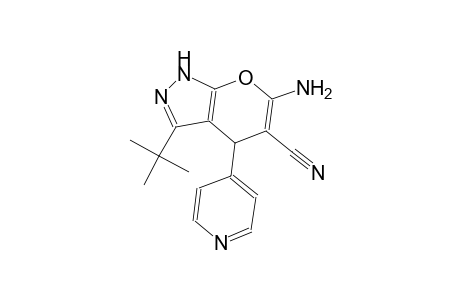 pyrano[2,3-c]pyrazole-5-carbonitrile, 6-amino-3-(1,1-dimethylethyl)-1,4-dihydro-4-(4-pyridinyl)-