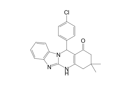 5-(4'-Chlorophenyl)-8,8-dimethyl-5,8,9,10-tetrahydro-7H-4b,10,11-triaza-benzo[b]-fluoren-6-one