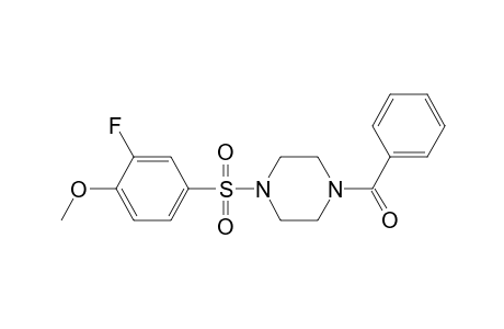 4-[(4-benzoyl-1-piperazinyl)sulfonyl]-2-fluorophenyl methyl ether