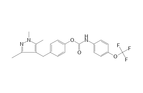 alpha-(1,3,5-TRIMETHYLPYRAZOL-4-YL)-p-CRESOL, p-(TRIFLUOROMETHOXY)CARBANILATE (ESTER)