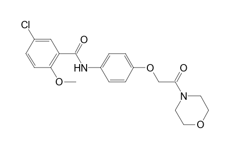 5-Chloranyl-2-methoxy-N-[4-(2-morpholin-4-yl-2-oxidanylidene-ethoxy)phenyl]benzamide