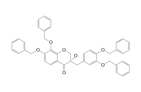 (3S)-3-[[3,4-bis(phenylmethoxy)phenyl]methyl]-3-hydroxy-7,8-bis(phenylmethoxy)-2H-chromen-4-one