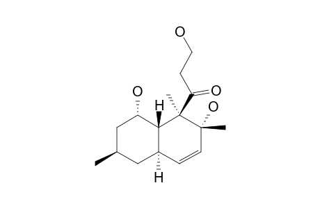 DECUMBENONE-B;1-(2,8-DIHYDROXY-1,2,6-TRIMETHYL-1,2,4A,5,6,7,8,8A-OCTAHYDRONAPHTHALEN-1-YL)-3-HYDROXY-1-PROPANONE