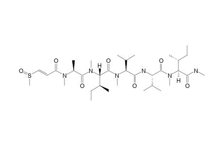 PTERULAMIDE_I;3-METHYLSULFINYLPROPENOYL-NME-ALA-NME-ILE-NME-VAL-NH-VAL-NME-ILE-NHME